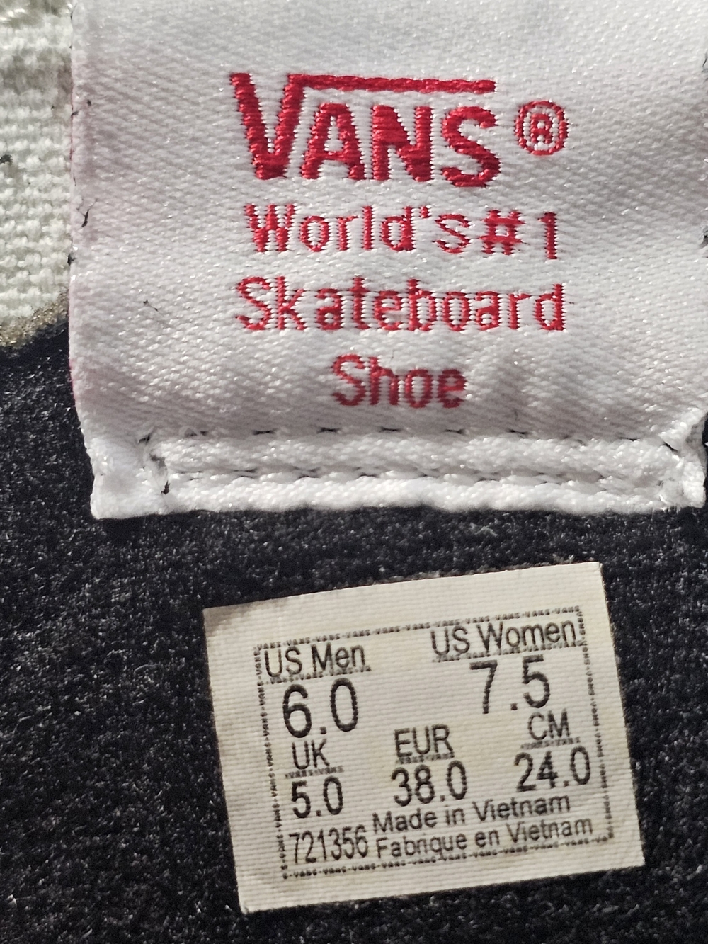 Vans Sk8-Hi Black White High Top Skate Shoes Mens 6 Womens 7.5 VN000D5IB8C - Picture 3 of 5